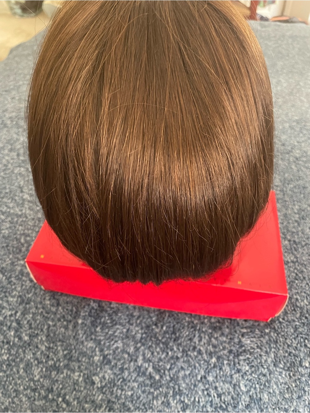 Natural Short Bob Hairpiece - Red color - Picture 3 of 6